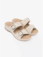 Pohodlné sandály dámské Jasnobeżowy na klínku Pohodlné sandály dámské Jasnobeżowy na klínku