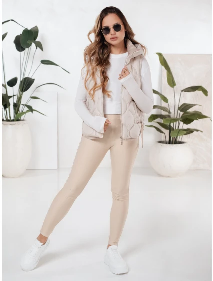 Dámské legíny béžové model 21991610 - Dstreet Dámské legíny béžové model 21991610 - Dstreet