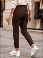 Dámské džíny Mom Fit s hnědým páskem FashionStreet UY3129 Dámské džíny Mom Fit s hnědým páskem FashionStreet UY3129