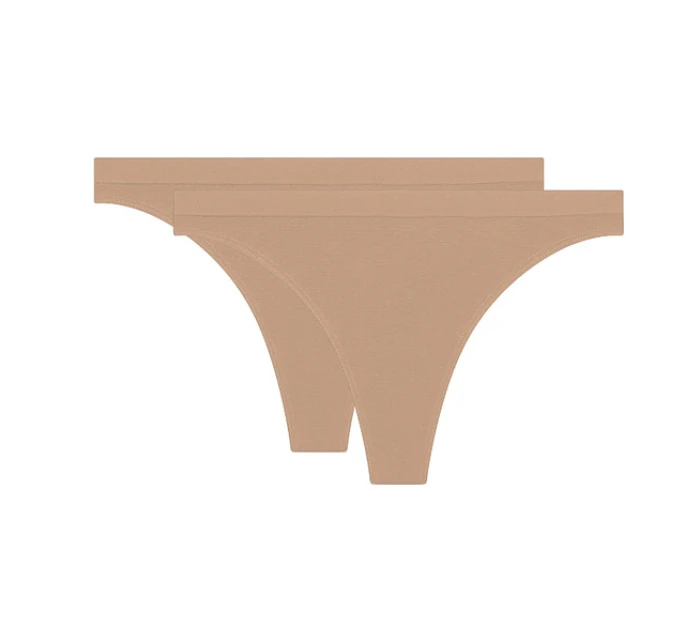Dámská tanga 2 ks DIM SEAMLESS THONG 2x - DIM - tělová