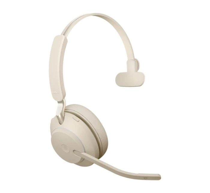 Bezdrátová sluchátka do uší Jabra Evolve2 65 MS Mono Link380a, béžová Bezdrátová sluchátka do uší Jabra Evolve2 65 MS Mono Link380a, béžová