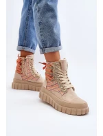 Vysoké Semišové Tenisky Bežové model 21650673 - Boto Vysoké Semišové Tenisky Bežové model 21650673 - Boto