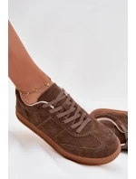 Dámské semišové sneakersy Big Star SS274676 HI-POLY SYSTEM Hnědé Dámské semišové sneakersy Big Star SS274676 HI-POLY SYSTEM Hnědé