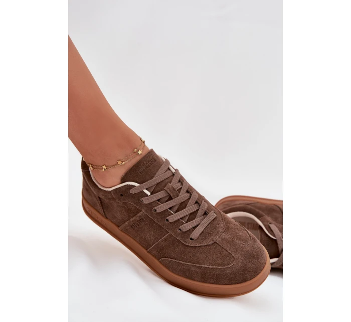 Dámské semišové sneakersy Big Star SS274676 HI-POLY SYSTEM Hnědé Dámské semišové sneakersy Big Star SS274676 HI-POLY SYSTEM Hnědé