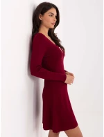 Sukienka PM SK model 21365508 bordowy - FPrice Sukienka PM SK model 21365508 bordowy - FPrice
