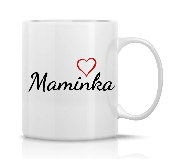 MAMINKA - klasický bílý keramický hrníček 300 ml
