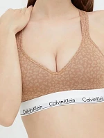 Dámská sportovní podprsenka QF1654E 796 hnědá/vzor - Calvin Klein