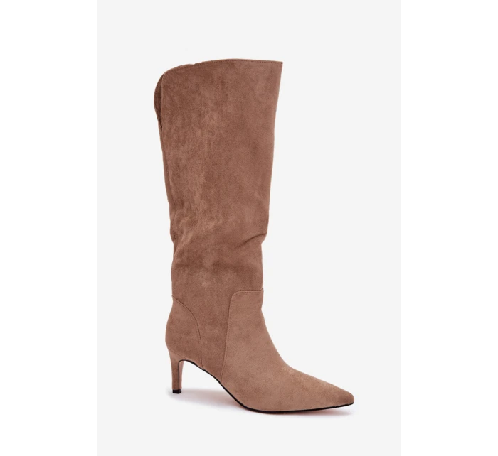 Kozačky na podpatku model 221903 Step in style Kozačky na podpatku model 221903 Step in style