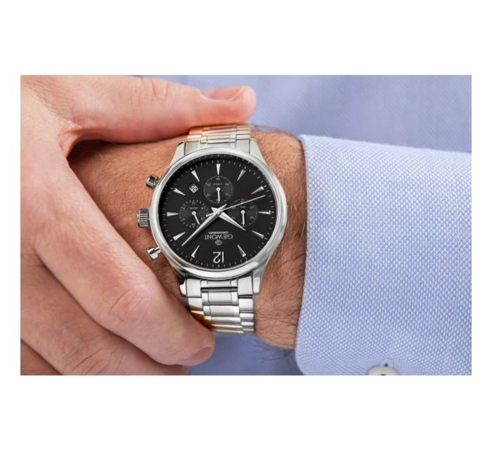 Pánské hodinky Giewont Chronograph Sapphire Silver GW6310-B2