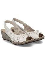 Skórzane damskie na z  model 22087192 - Rieker