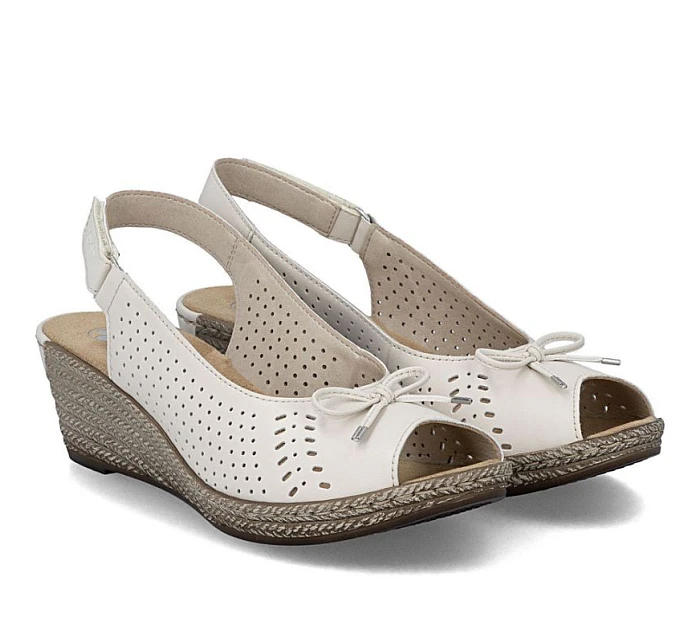 Skórzane damskie na z  model 22087192 - Rieker