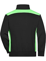 Daiber JN 868 Pracovní mikina s 1/4 zipem - Color 02.0868 black/lime green