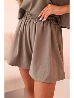 Dámský bavlněný komplet s širokými šortkami fango