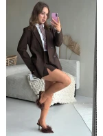 Lodičky s a otevřenou patou čokoládové model 21715217 - Boto