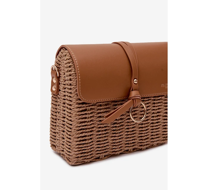 Malá Pletená Kabelka s Řetízkem Hnědá Renara