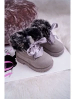 Dětské Kotníkové Boty Zateplené Šedé Tesoro Dětské Kotníkové Boty Zateplené Šedé Tesoro