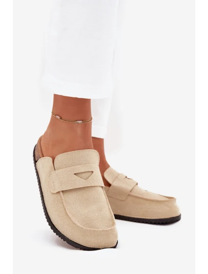 Dámské pantofle na korkové platformě – béžové Nivalia Dámské pantofle na korkové platformě – béžové Nivalia