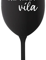(NE)VINNÁ VÍLA - černá sklenice na víno 350 ml