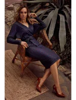 Pletené šaty s potiskem M524 model 3 - Moe