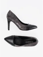 Krásné dámské lodičky černé na jehlovém podpatku Krásné dámské lodičky černé na jehlovém podpatku