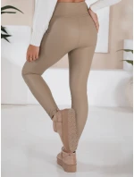 VALENTIS béžové voskované dámské kalhoty FashionStreet UY1557 VALENTIS béžové voskované dámské kalhoty FashionStreet UY1557