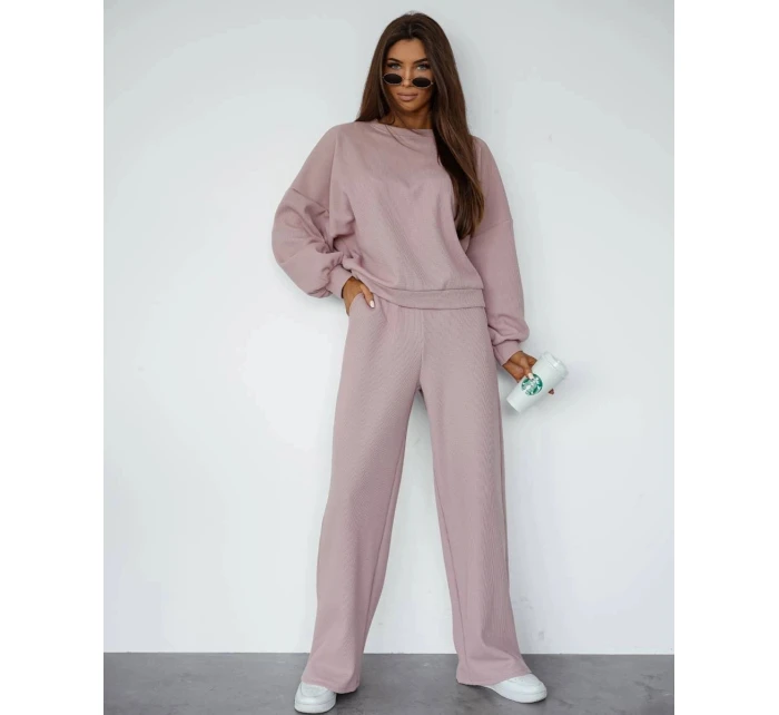 Dámský komplet s  v pudrově růžové barvě mikina a kalhoty model 21470481 - Moon
