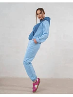 Dámská dvoubarevná tepláková souprava v modré barvě (554) Dámská dvoubarevná tepláková souprava v modré barvě (554)