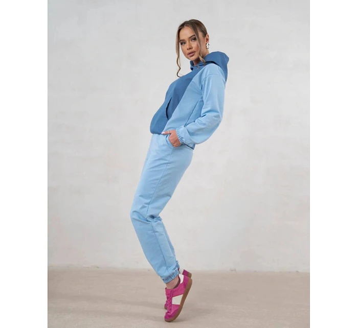 Dámská dvoubarevná tepláková souprava v modré barvě (554) Dámská dvoubarevná tepláková souprava v modré barvě (554)