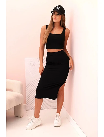 Dámský top a model 22077125 sukně černý - K-Fashion Dámský top a model 22077125 sukně černý - K-Fashion
