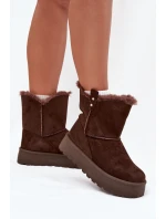 Dámské Sněhule Na Platformě S Kožíškem Čokoládové model 21706838 - Boto Dámské Sněhule Na Platformě S Kožíškem Čokoládové model 21706838 - Boto