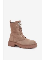 Dámské workery s krystaly na jazyku béžové Rosira Dámské workery s krystaly na jazyku béžové Rosira