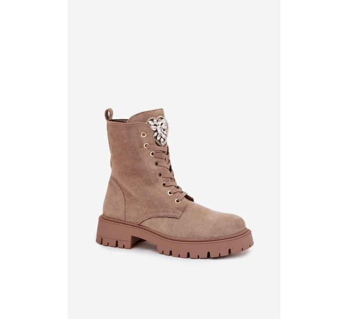 Dámské workery s krystaly na jazyku béžové Rosira Dámské workery s krystaly na jazyku béžové Rosira