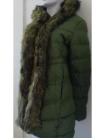 Dámská zimní bunda s kožešinou W749 zelená - Goodlooking Dámská zimní bunda s kožešinou W749 zelená - Goodlooking