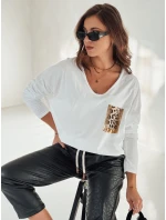 GLAMZONE dámská halenka oversize s potiskem bílá FashionStreet RY2683