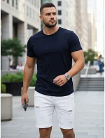 Pánské klasické tmavě modré tričko FashionStreet RX5673