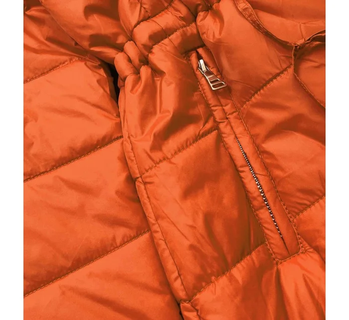 Oranžová oboustranná dámská bunda model 16151357 - MHM