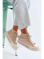 Dámské tenisky na platformě béžové Aineri Dámské tenisky na platformě béžové Aineri