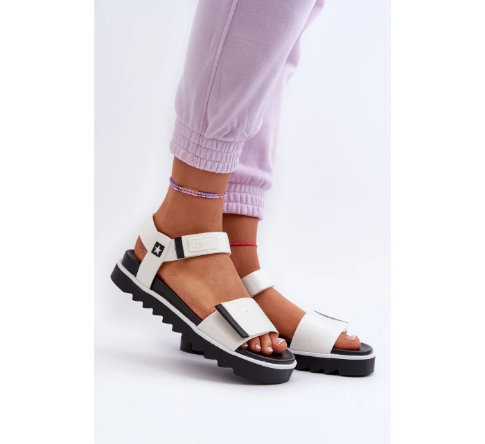 Dámské sandály na platformě Big Star model 21655484 Bílé - Big Star Shoes Dámské sandály na platformě Big Star model 21655484 Bílé - Big Star Shoes