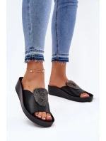 Kožené Dámské S Ozdobou Černé model 21698248 - S.Barski Kožené Dámské S Ozdobou Černé model 21698248 - S.Barski