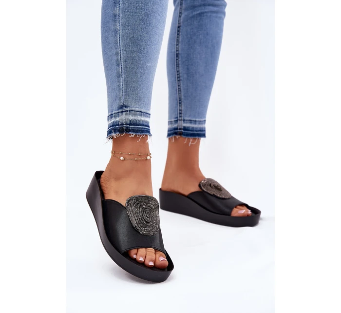 Kožené Dámské S Ozdobou Černé model 21698248 - S.Barski Kožené Dámské S Ozdobou Černé model 21698248 - S.Barski