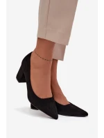 Dámské lodičky se  na podpatku černé model 21711459 - Boto