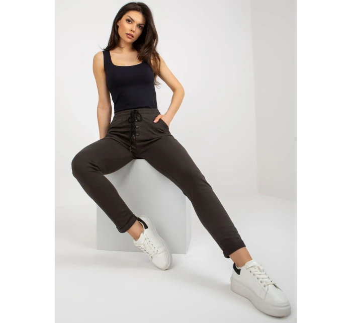 Tepláky RV DR 8694.37 tmavá khaki