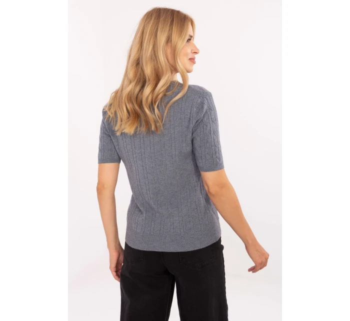 Svetr s krátkým rukávem model 217329 Factory Price Svetr s krátkým rukávem model 217329 Factory Price
