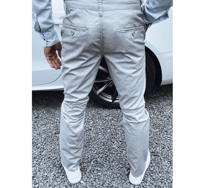 Pánské tmavě šedé kalhoty FashionStreet chinos UX4340
