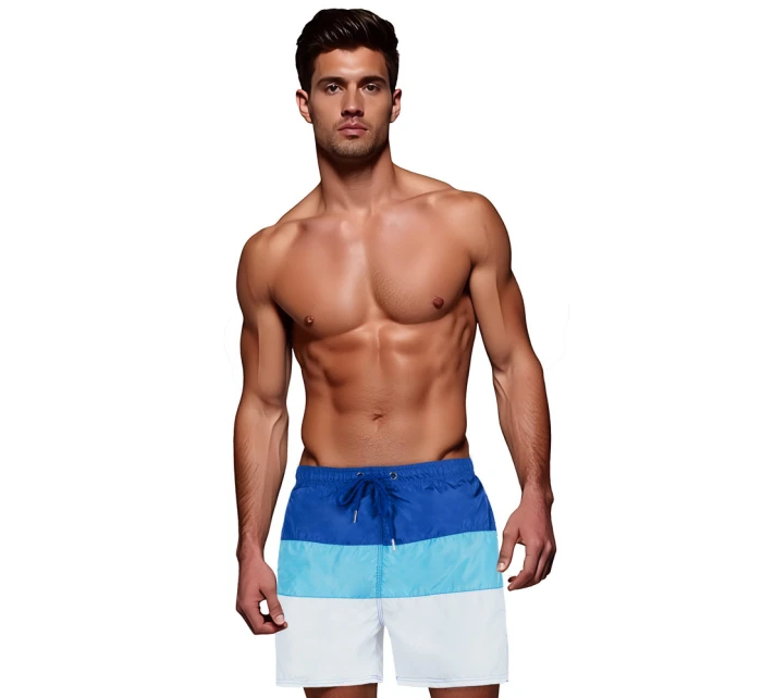 FashionStreet pánské modrobílé plavecké šortky SX2517