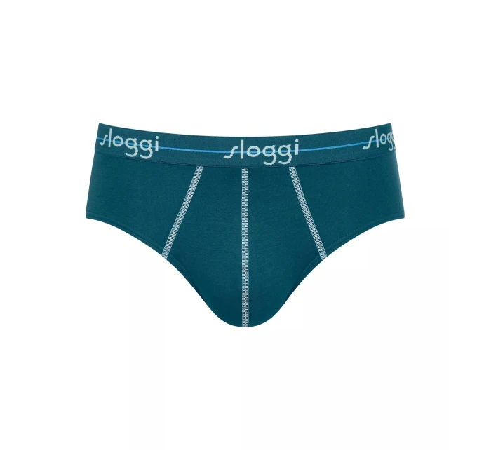 Pánské slipy men Start Midi C2P box - UNKNOWN - modrozelené V017 - SLOGGI