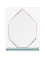 Skleněná trofej s matným podstavcem