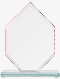 Trofeum szklane z rozklejoną podstawą