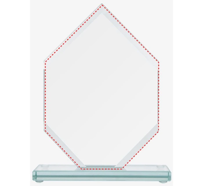 Skleněná trofej s matným podstavcem