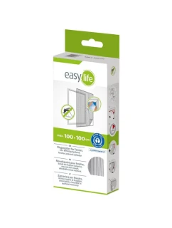 MOSKYTIÉRA DO OKNA 100X100 BÍLÝ POLYESTER + PÁSEK NA SUCHÝ ZIP